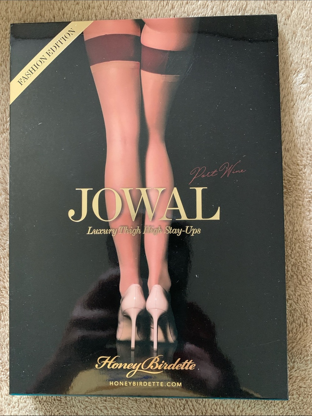 Honey Birdette JOWAL Luxury Thigh Highs in Port Wine